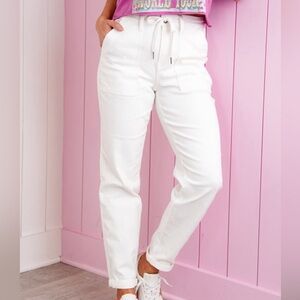 Judy Blue white Joggers size 0